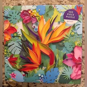 Galison 500 Piece Colorful Floral Puzzle